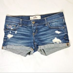Hollister Distressed Denim Summer Short Shorts Size 27